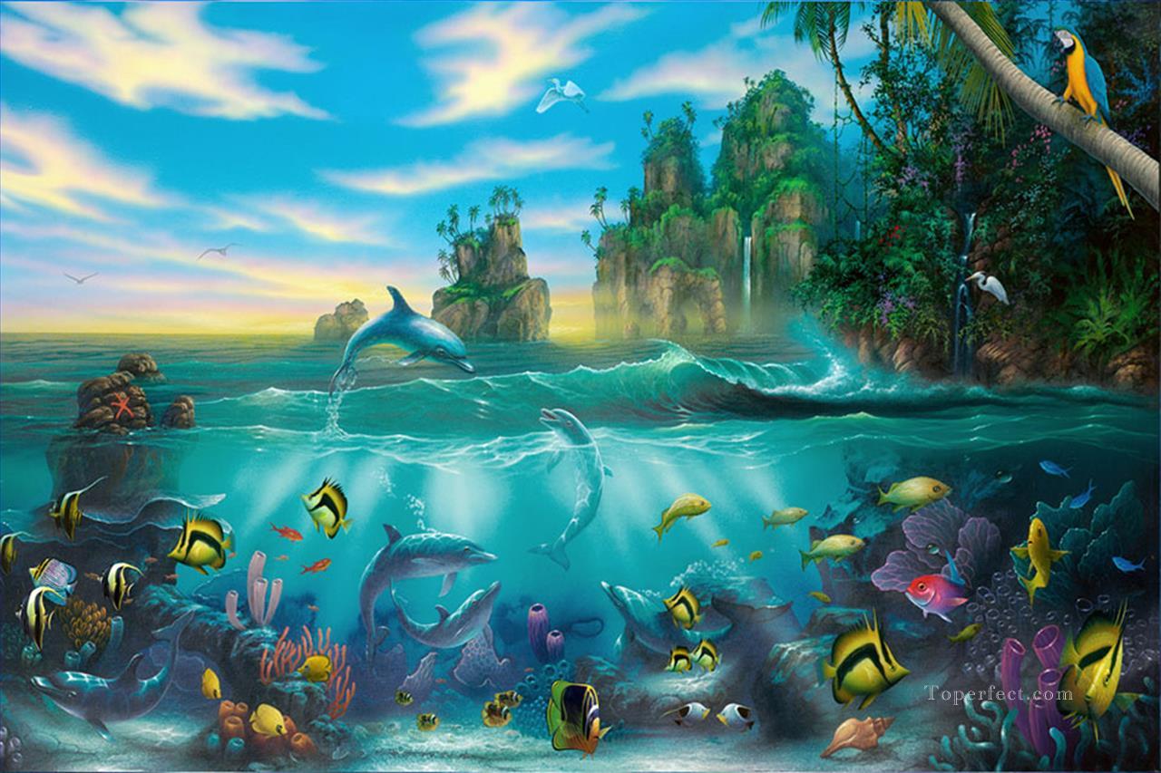 Paradise found under sea Oil Paintings